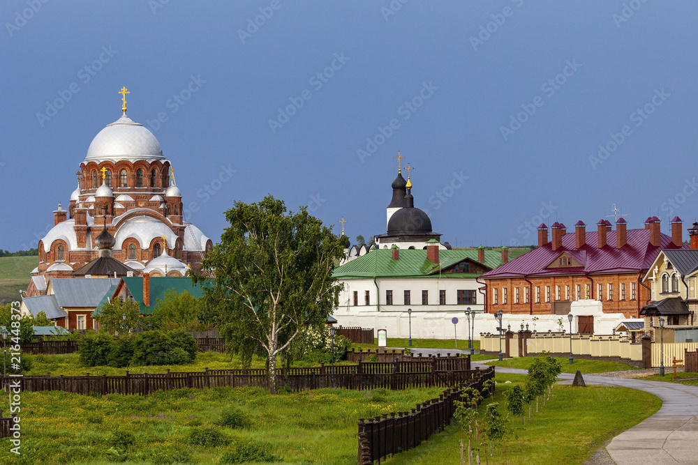 Sviyazhsk, Russia, June 04, 2018: Cathedral in the name of the icon of the Mother of God.