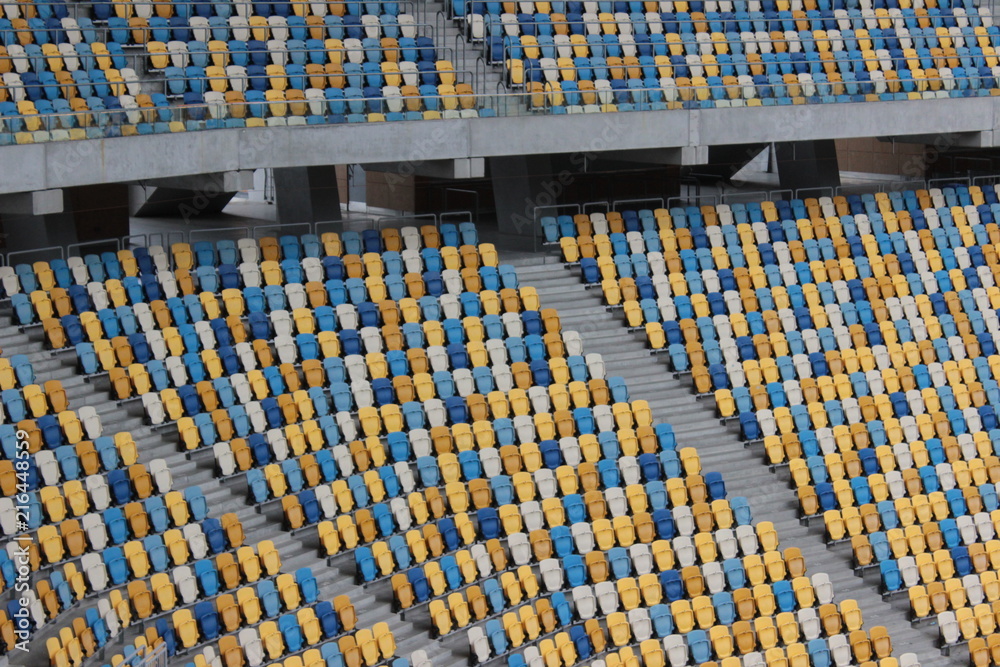 Obraz premium soccer stadium with colored seats
