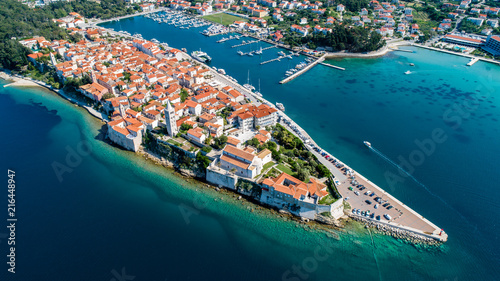 Rab is a Croatian island in the Adriatic Sea, old town encircled by ancient walls. The town’s 4 prominent church bell towers include the Romanesque tower at the Cathedral Svete Marije (St. Mary)