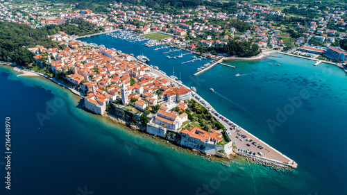 Rab is a Croatian island in the Adriatic Sea, old town encircled by ancient walls. The town’s 4 prominent church bell towers include the Romanesque tower at the Cathedral Svete Marije (St. Mary) photo