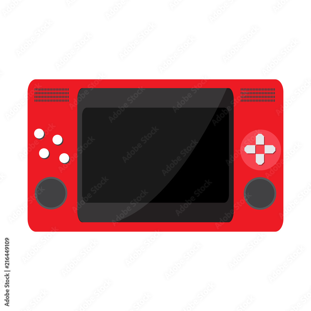 Fototapeta premium Isolated portable videogame console icon