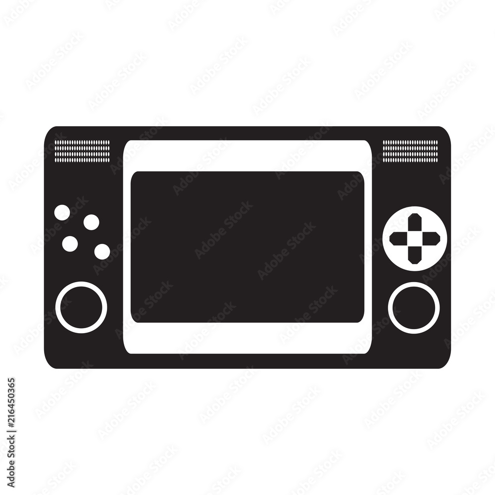 Isolated portable videogame console icon Isolated portable videogame console icon