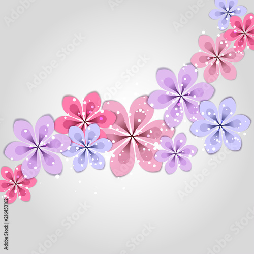 vector background with Flower © malwa