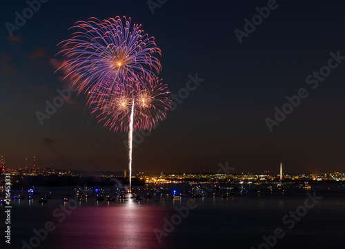 Fireworks over Washington DC and Potomac River