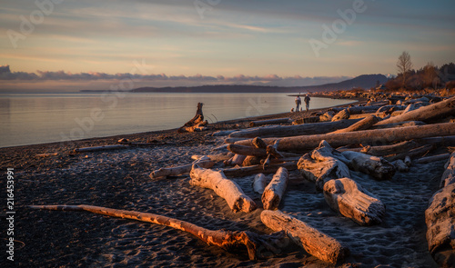 Walkers at Sunrise
