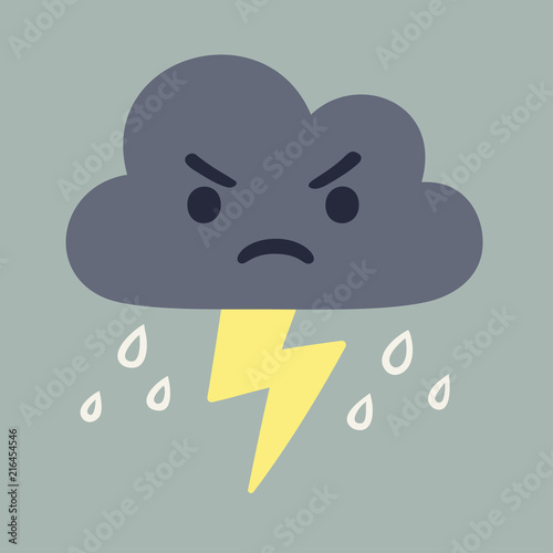 Cartoon storm cloud