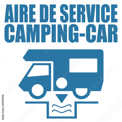 Logo aire de service camping-car.