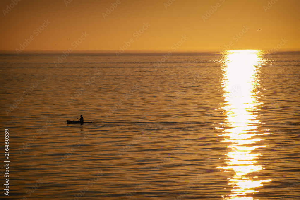 Lone kayaker