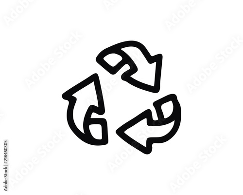 recycle hand drawn icon , designed for web and app