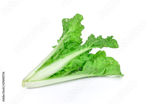 Fresh lettuce on white background.