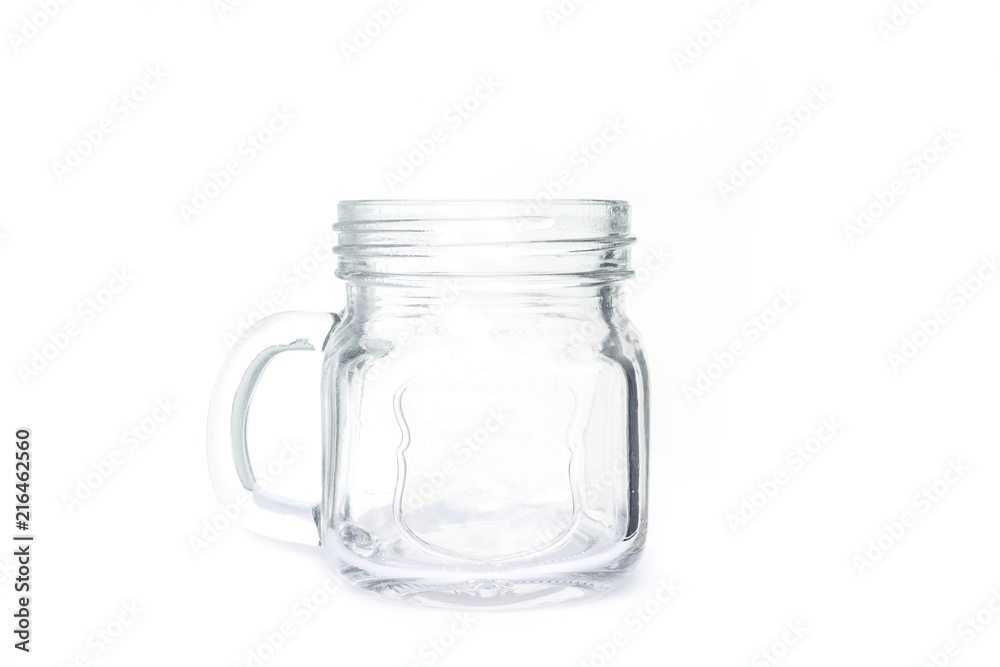 glass jar empty on white background glass jar empty on white background