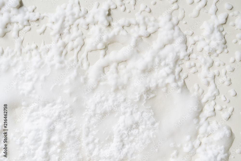 Collection of various strokes splash of shaving cream or foam on white background Collection of various strokes splash of shaving cream or foam on white background