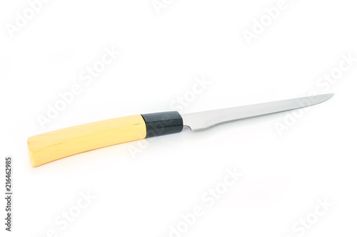 kitchen knife on white background.