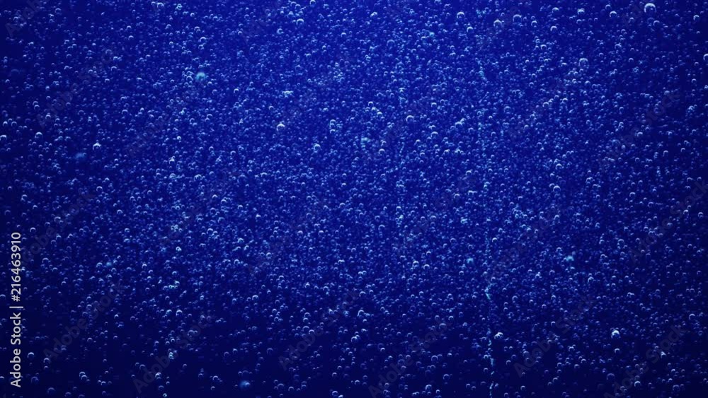 Blue Carbonated Underwater Bubble Fizz Background Loop