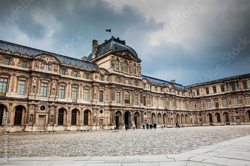 The Louvre Museum in a freezing winter day just before spring