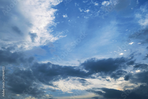 Fototapeta Naklejka Na Ścianę i Meble -  Blue sky with clouds and sunlight