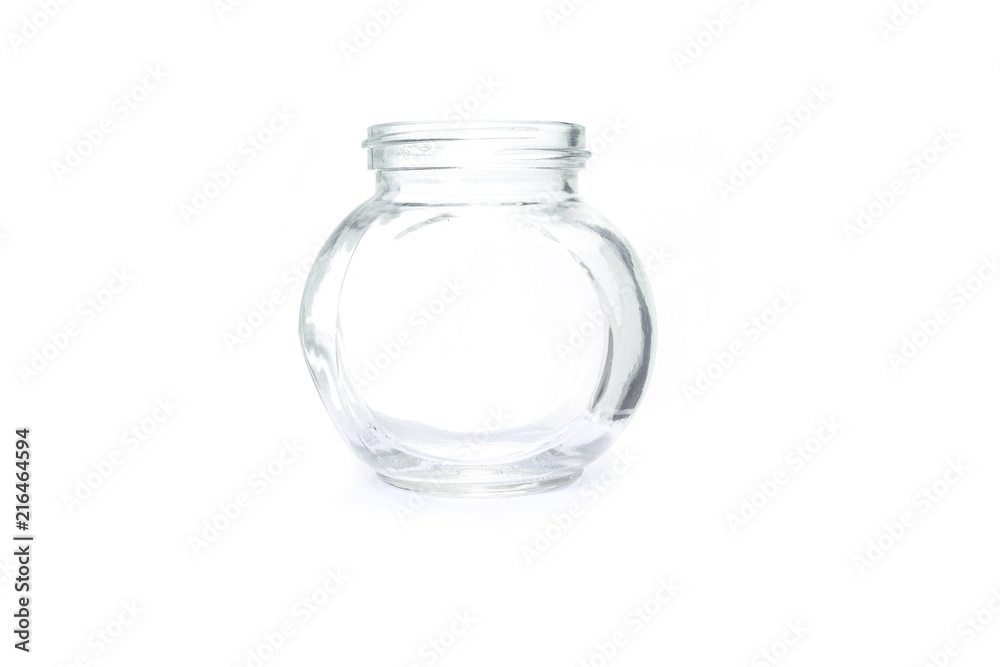 glass jar empty on white background glass jar empty on white background
