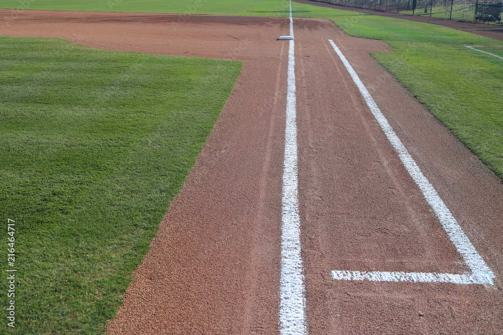 Baseball infield 1st base line