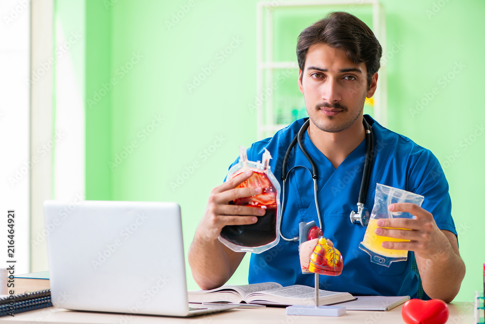 Doctor doing blood analysis in the lab Doctor doing blood analysis in the lab