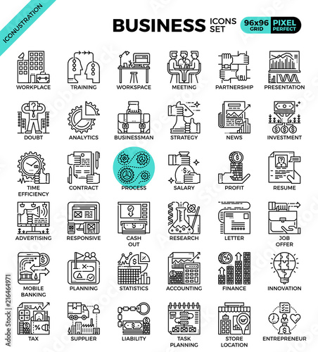 Business concept icon illustration set