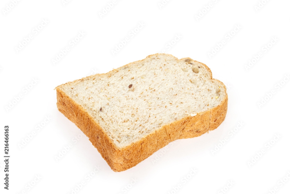 whole wheat bread on white background. whole wheat bread on white background.