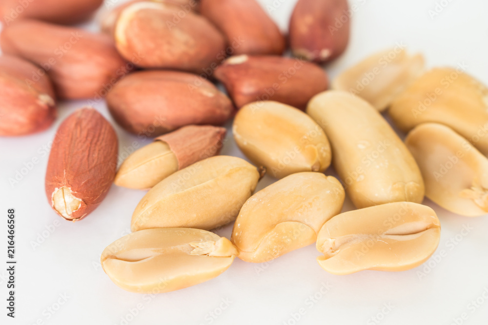 peanut pile on white background peanut pile on white background