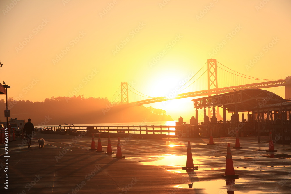 Sunrise at Bay Bridge, San Francisco