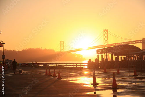 Sunrise at Bay Bridge, San Francisco © marcuspon