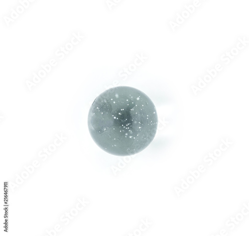 glass ball sphere decoration on white background