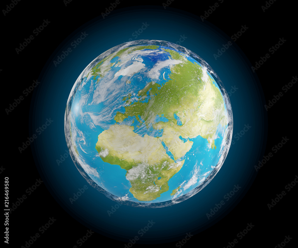 world planet earth 3d-illustration. elements of this image furnished by NASA