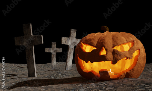 Halloween pumpkin graveyard...