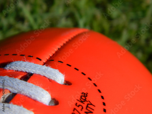 Close up of an Australian rules football