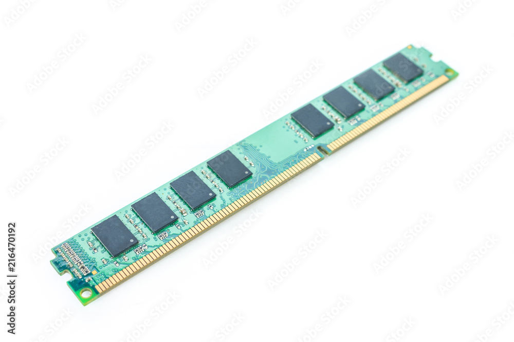 ddr ram computer appliances on white background. ddr ram computer appliances on white background.