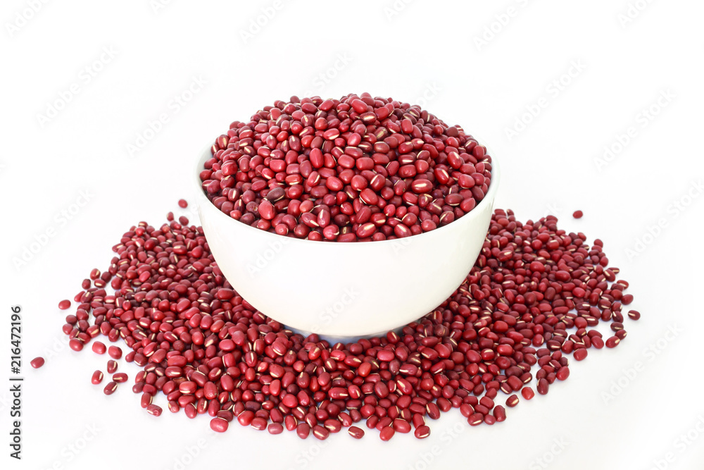 red bean seed vegetable on bowl nature on white background red bean seed vegetable on bowl nature on white background