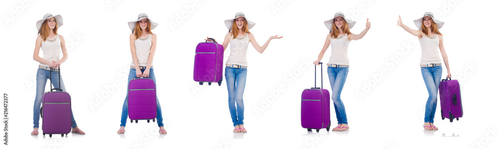 Woman planning to go on summer vacation Woman planning to go on summer vacation