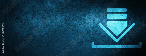 Download icon special blue banner background