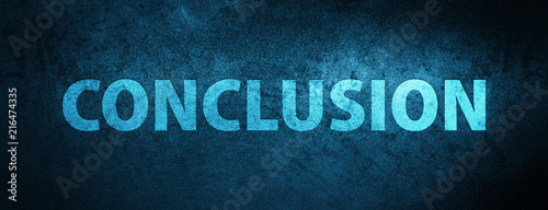Conclusion special blue banner background