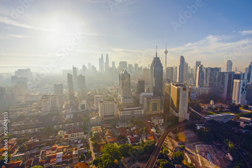 Kuala Lumpur landcape view during sunrise.