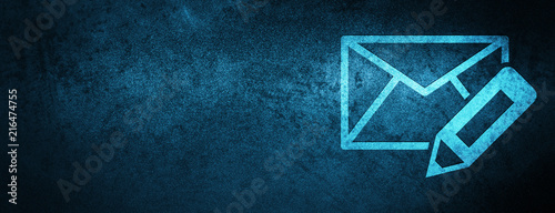 Edit email icon special blue banner background