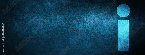 Info icon special blue banner background photo