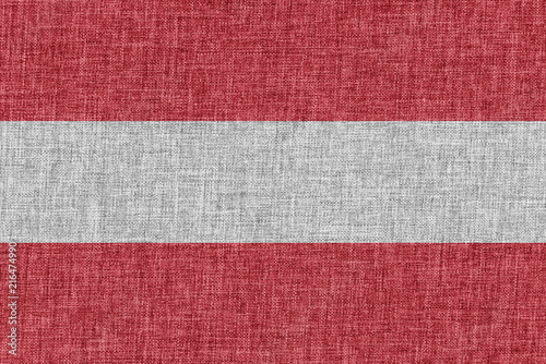 Flag of Austria on fabric