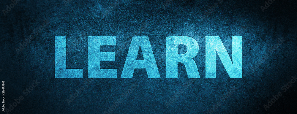 Obraz premium Learn special blue banner background