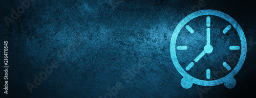 Clock icon special blue banner background
