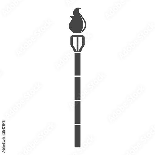 Burning tiki torch icon