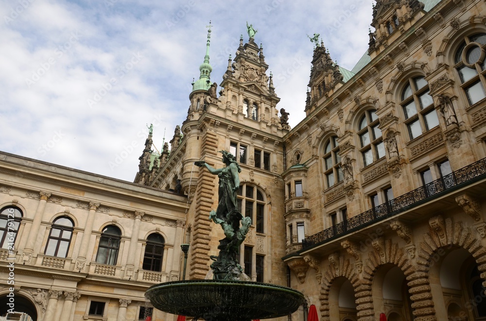 Fototapeta premium Hôtel de ville de Hambourg (Allemagne) 