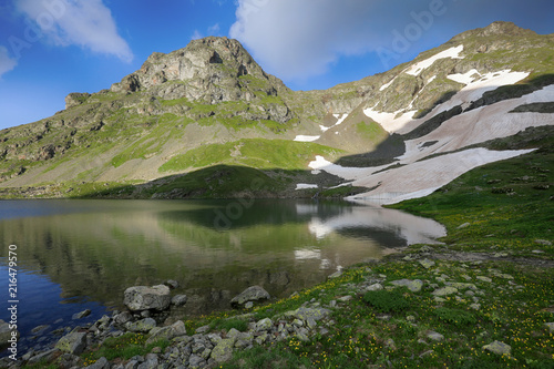 Zagedansky lakes in the Caucasus Mountains