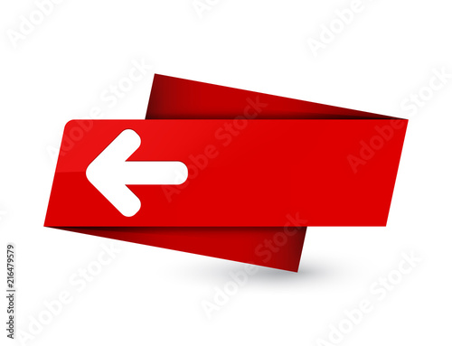 Wallpaper Mural Back arrow icon premium red tag sign Torontodigital.ca