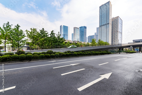 Highways and modern urban buildings in Chengdu  China