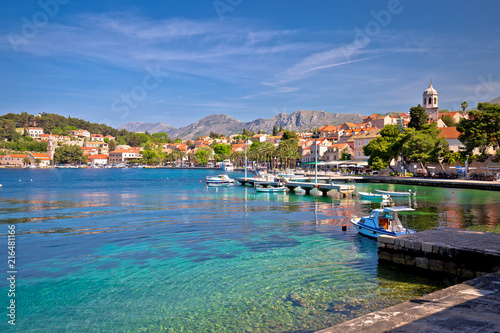 Turquoise waterfront of Cavtat view