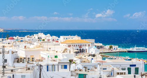 View on Mykonos town, Cyclades, Greece © lukaszimilena